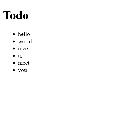 todos 목록 표시