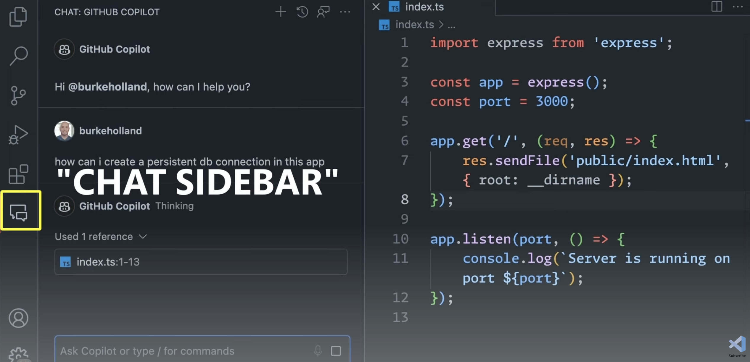 chat sidebar
