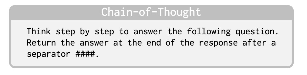 CoT(Chain-of-Thought) 프롬프팅 방식 실험에서 사용한 System Prompt